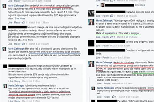 Predsjednik SPUS-a Haris Zahiragić na Facebooku: Pederluk je sistemska i zarazna bolest, mala idi kupaj ribice i čitaj Vlak u snijegu
