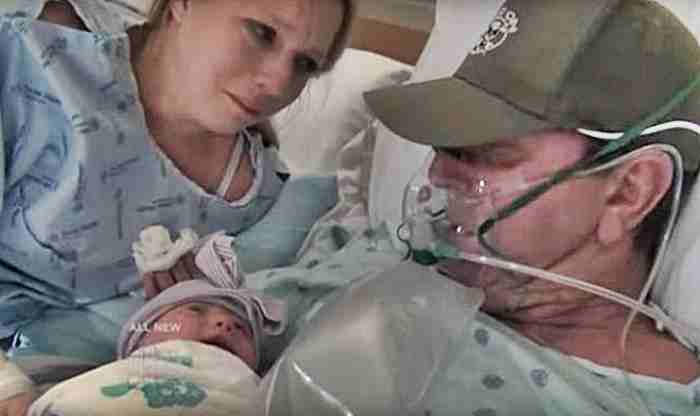 Beba rođena ranije kako bi je otac koji umire mogao držati: Trenutak koji će vam slomiti srce!VIDEO