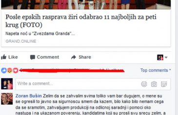 O MENE SU SE OGRIJEŠILI: Zoran Bušin ispao, pa poslao jasnu poruku Grand produkciji!
