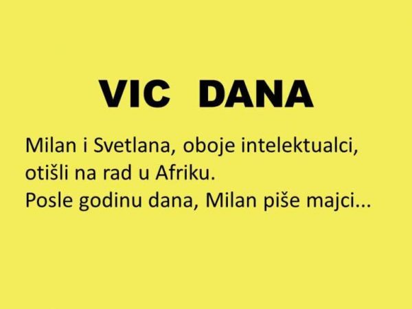 VIC DANA: Glup kao tele.