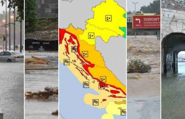 METEOALARM PROGLASIO CRVENU UZBUNU ZA DIJELOVE HRVATSKE: Poplavljen i Hvar, vojska u stanju pripravnosti…