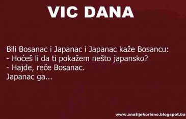 VIC DANA: Bosanac i Japanac