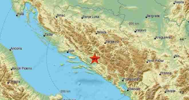 Snažan zemljotres zatresao Hercegovinu…