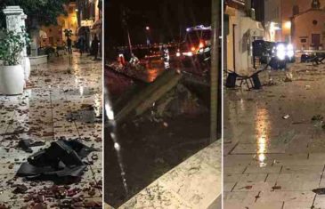 Haos na Jadranu zbog jakog nevremena: Pijavica poharala Umag, u Splitu se odlomio velik dio stabla i pao na automobil