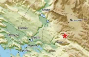 Podrhtavanje tla u BiH tokom noći: Zemljotres u blizini Stoca