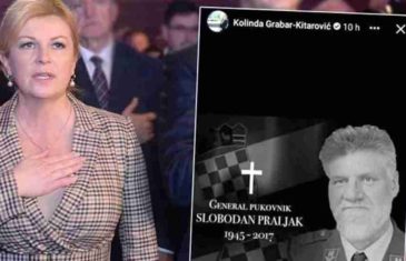 PUKLA BRUKA: Predsjednica Hrvatske odala počast RATNOM ZLOČINCU, evo kako se Kolinda na Facebooku zahvalila Slobodanu Praljku…
