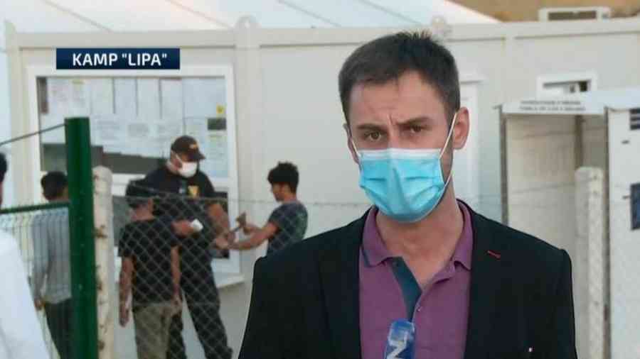 ČUVAJ SE, RASIME: Migrant tokom javljanja reportera N1 osiguranju predao…