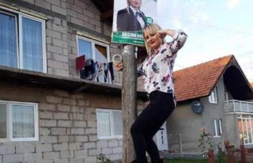 Kandidatkinja na izborima se popela na banderu i slikala s plakatom: ‘Da pokažem kako se to radi’