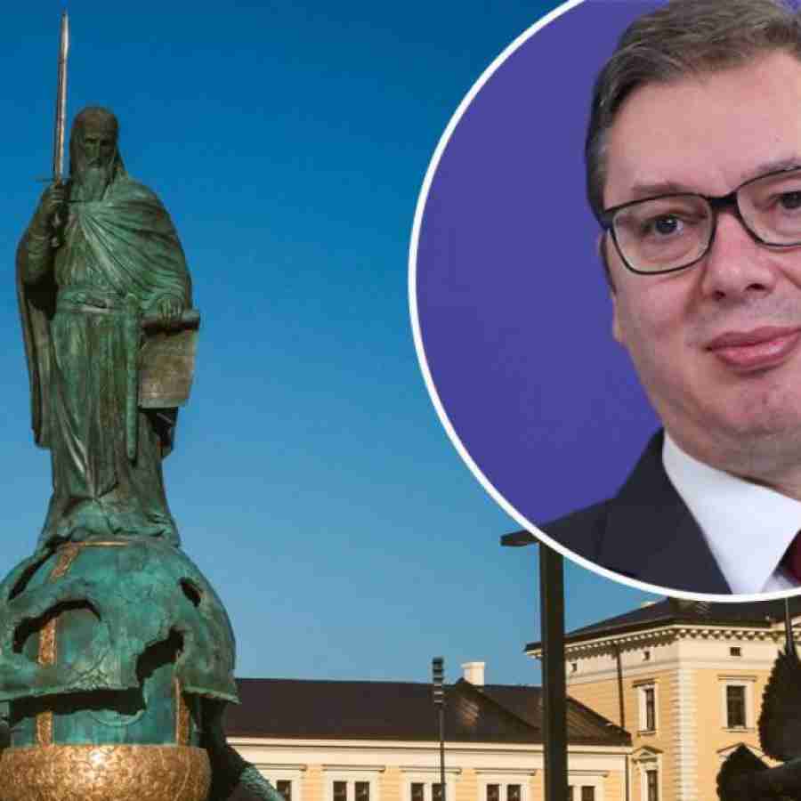 GORI INTERNET: Srbija se smije Vučićevoj mitomaniji, pogledajte šta je osvanulo kod spomenika Stefanu Nemanji