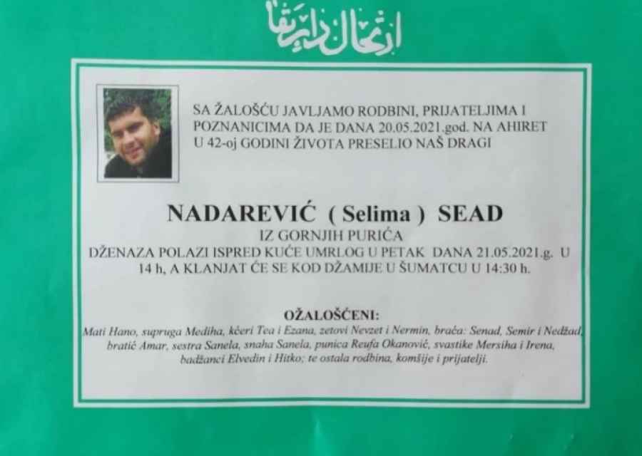 BOSANSKE ŠAPICE IZGUBILE VELIKOG ZAŠTITNIKA: U 42. godini života preminuo Sead Nadarević