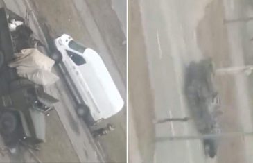 Šokantna snimka ulične borbe: Pogledajte šta se u neposrednoj blizini događalo dok je tenk gazio auto