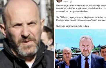 Alarmantno u SDA – Dino Šabanović sa lažnog profila Vildane Hajdarpašić za koji je zadužen, poziva na uzbunu / “MORATE BRANITI PREDSJEDNIKA”