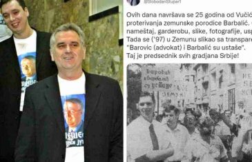 Objavljena fotografija Aleksandra Vučića kada je iz Zemuna protjerivao obitelj Barbalić jer su Hrvati