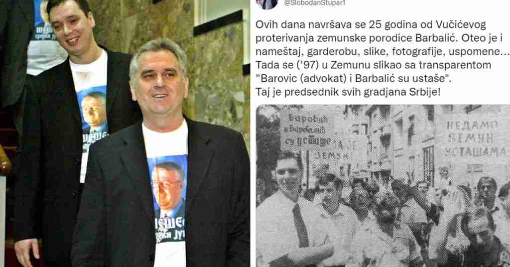 Objavljena fotografija Aleksandra Vučića kada je iz Zemuna protjerivao obitelj Barbalić jer su Hrvati