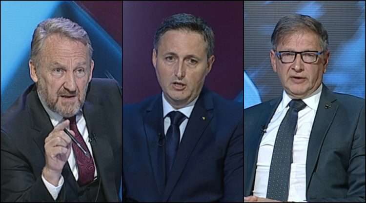 Nova predsjednička debata: Bećirović optužio Hadžikadića da radi za SDA, on mu poručio da laže…