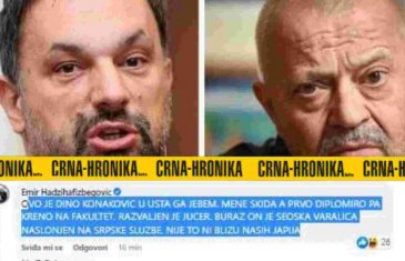Hadžihafizbegović na FB: Ovo je Konaković u usta ga j****m. Glumac tvrdi da nije on napisao…