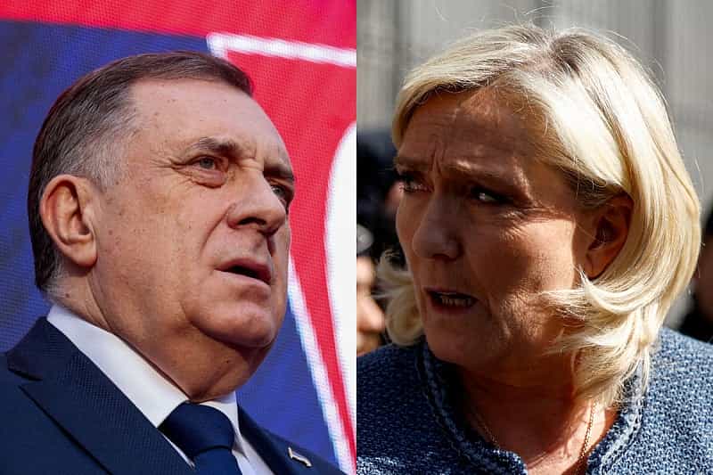 Dao joj podršku: Dodik se sada uporedio s Le Pen, no za razliku od njega ona ne izbjegava državne institucije