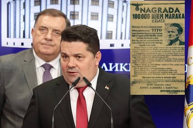 Odmetnuta vlast RS-a tone sve dublje: Stevandić Dodika i sebe usporedio s Titom, podijelio i potjernicu