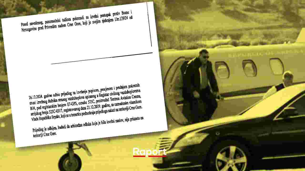 Detalj koji stvara nove sumnje: Kako je Viaduct pokušao zaplijeniti avion Vlade RS u Crnoj Gori?